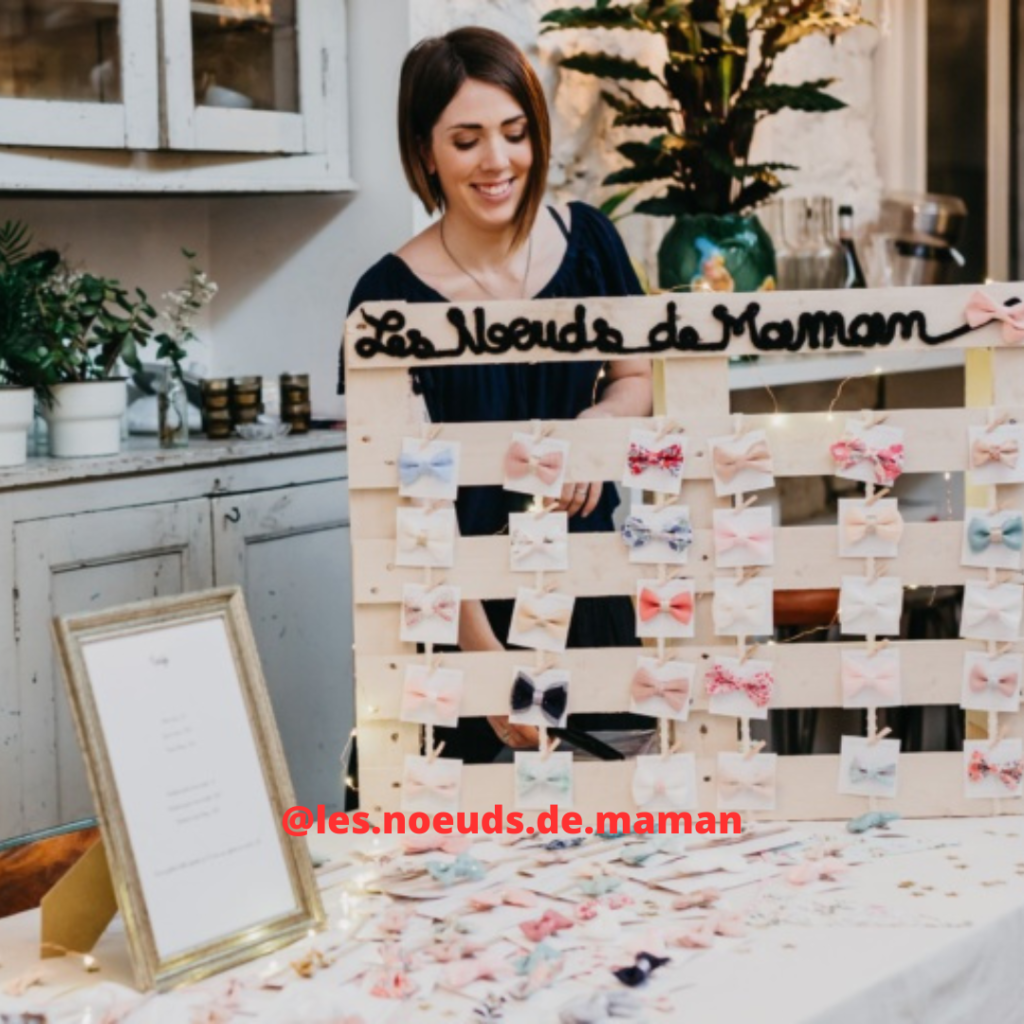 Les Nœuds de maman est une jeune entreprise basée à Vannes, et créée il y a bientôt 6 ans par Justine, 34 ans, artisan créateur et maman de 2 enfants, 