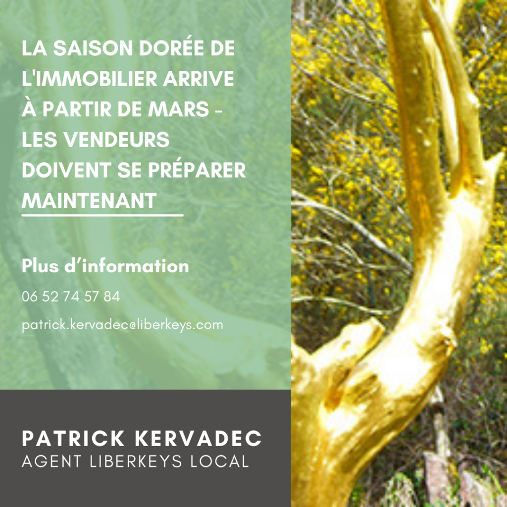 Les Vendeurs Doivent Se Préparer Maintenant !La période idéale pour vendre une maison, souvent appelée la "saison dorée de l'immobilier", commence généralement à partir de mars. C'est pendant cette période que le marché immobilier est souvent plus actif, avec un plus grand nombre d'acheteurs potentiels.
Les vendeurs sont conseillés de se préparer dès maintenant pour maximiser leurs chances de vendre au meilleur prix dans les délais les plus courts. Des conseils d'experts suggèrent de prendre en compte les tendances du marché, de préparer la maison pour la vente, et de travailler avec des professionnels de l'immobilier pour une stratégie efficace.
Justement je vous propose de venir à votre rencontre pour faire une estimation offerte de votre propriété, préparation de la stratégie de mise en vente et de vendre votre bien