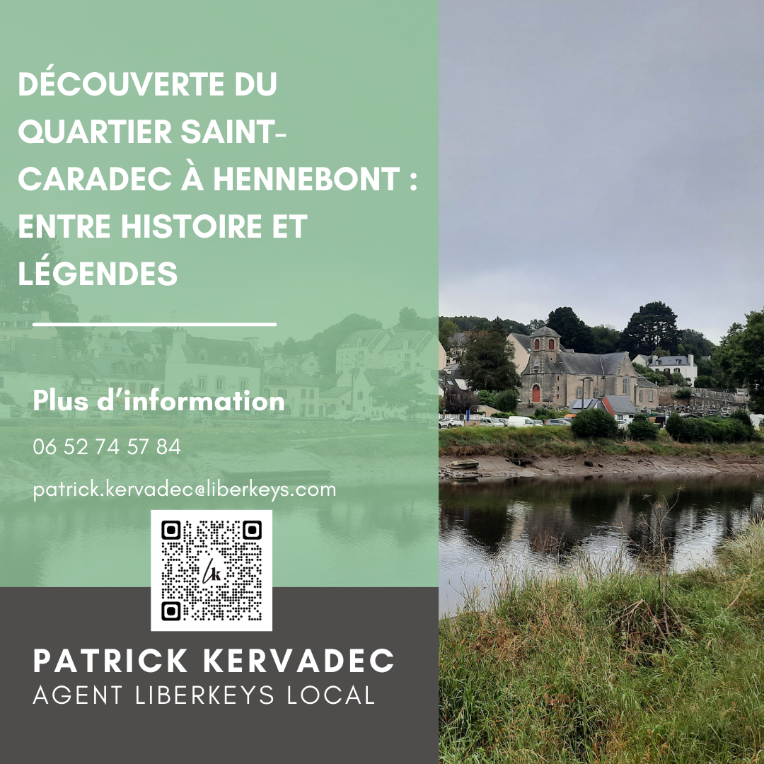 Le quartier de Saint-Caradec, situé à Hennebont dans le Morbihan en Bretagne, est imprégné d'histoire, de charme et de pittoresque. Outre-Blavet, rive droite, Saint-Caradec est un des plus anciens quartiers de la ville. Au début du Moyen Age, il fait partie de la Paroisse de Caudan avant de devenir lui-même Paroisse au XIIIe siècle. A la Révolution, on lui refuse son statut de commune et il est intégré à celle d’Hennebont. Il redevient Paroisse indépendante en 1802. Ce quartier a conservé de nombreuses maisons anciennes, ses petites rues, son lavoir et sa fontaine sacrée datée 1732.  Parmi les maisons, on note les séchoirs à peaux de l’ancienne tannerie. En haut du quartier, au Gorhleur, subsiste  une ancienne croix de chemin. Ses rives bordées par le Blavet offrent un cadre enchanteur, tandis que ses ruelles pavées et ses bâtiments anciens témoignent du passé de la ville. Malgré sa quiétude, le quartier a parfois été confronté à des défis, notamment des inondations et des pannes d'électricité.