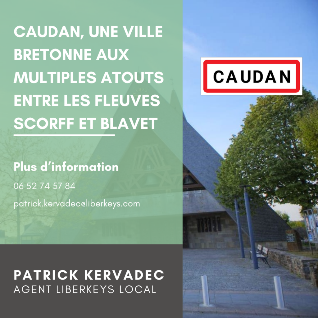 La ville de Caudan s’étend sur un vaste territoire au nord-est de Lorient. Entre nouveaux quartiers construits dans le respect du développement durable et maisons bretonnes traditionnelles, le marché immobilier local offre de nombreuses opportunités aux acquéreurs et notamment aux familles.  7 306 habitants à Caudan en 2023
Quel marché immobilier à Caudan ?

Caudan, une commune dynamique du Morbihan, connaît actuellement une expansion immobilière significative. Le nouveau Programme Local de l'Habitat (PLH) voté par les élus prévoit la construction de 51 logements par an jusqu'en 2029, témoignant de la croissance résidentielle planifiée.
Dans le quartier de Lenn Sec'h, des terrains restent disponibles à la vente, et la résidence du Clos Luna devrait être livrée à l'été 2024, offrant de nouvelles opportunités d'habitation. De plus, les travaux d'aménagement du quartier du Lenn-Sec'h se poursuivent, intégrés au PLH 2024-2029.
Par ailleurs, la construction d'une 2x2 voies entre le rond-point du Moustoir et Kergoal est prévue de avril 2024 à fin 2028, améliorant l'accessibilité et renforçant l'attractivité de la commune.
Avec 37 logements en cours de construction à Lenn Sec'h, la commune offre une diversité de biens immobiliers, répondant aux besoins variés des futurs résidents.
Les biens immobiliers en vente à Caudan affichent des tarifs se situant dans la moyenne de l’agglomération de Lorient. Sa situation à l’intérieur des terres lui évite notamment d’atteindre les mêmes niveaux de valorisation que les proches communes du littoral. Pour cette même raison, la ville est assez peu touristique par nature : les résidences secondaires représentent à peine 1,3 % du parc. Les logements sociaux et HLM ne comptent guère pour plus de 7 % de l’ensemble.